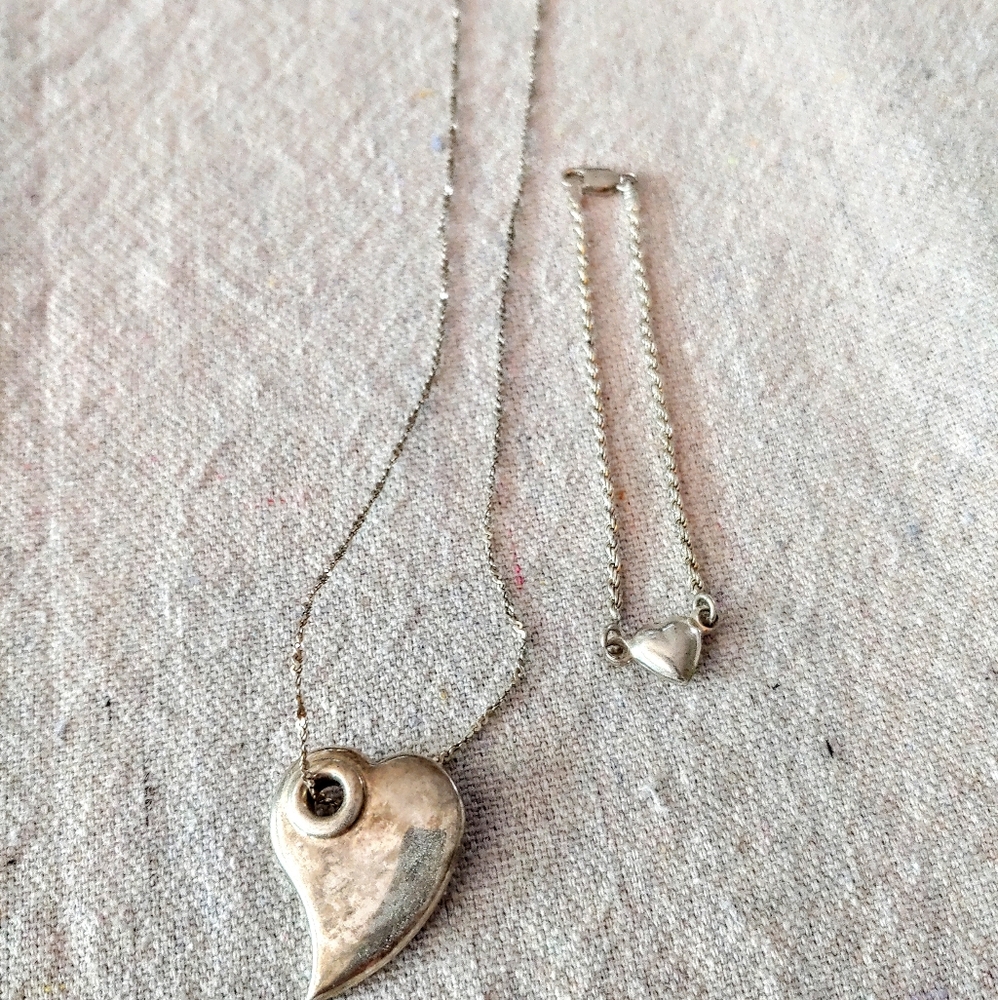 Sterling Silver Necklace and Bracelet